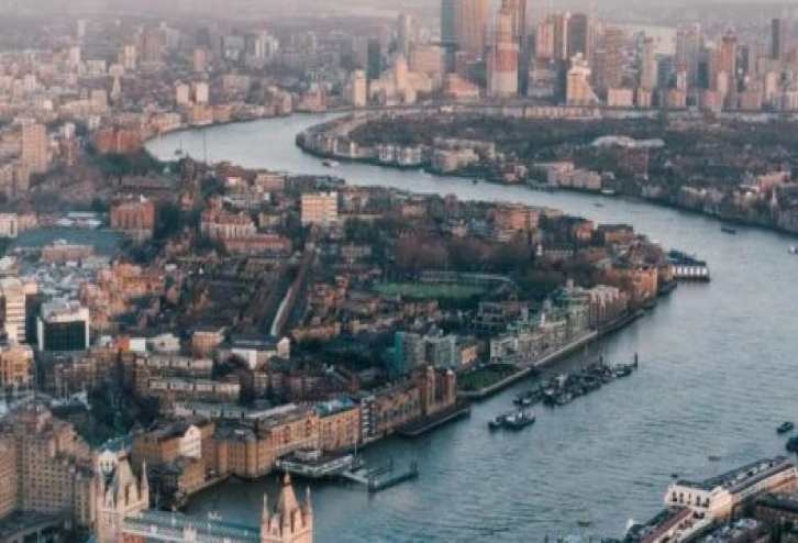 River Thames - with London Buildings