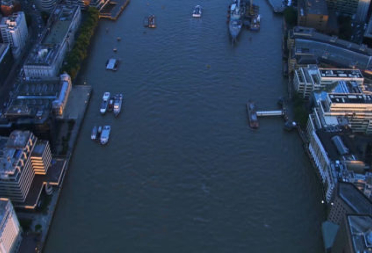 Birds eye view of London